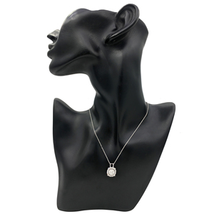 JEWELSPAARK Collier Pendentif Fleur Halo en Diamant Naturel Princesse Marquise 0,98 Cttw pour Femme, en Argent Sterling Plaqué Or, Tendance - Product Image 4