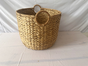 Water Hyacinth Rolling Laundry <b>Basket</b> With Wheels Handmade Wicker <b>Storage</b> Hamper Eco Friendly Home Organizer <b>Basket</b> - Product Image 6