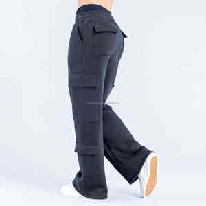 High Quality High Waist Wide Leg <b>Cargo</b> Joggers Sweatpants <b>Women</b> Plus Size Loose Casual Cotton Fleece Vintage Casual <b>Baggy</b> <b>Pant</b> - Product Image 3