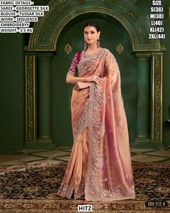 Blusa Tradicional Bordada para Mujer Hemlata, Viscosa, Corte Regular, para Invierno, Diwali, Bodas y Fiestas, Sin Arrugas - Product Image 2