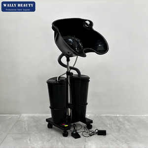 Wallybeauty Bac à <span class=keywords><strong>shampoing</strong></span> rechargeable portable pour lavage de cheveux, lavabo mobile pour soins capillaires avec 2 réservoirs d'eau - Product Image 3