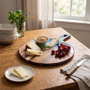 Tabla de Cortar de Resina de Madera Premium, Hecha a Mano con Epoxi, para Cocina y Preparación de Alimentos - Product Image 4