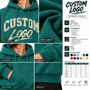 Sudadera con Capucha Negra Sólida para Hombre, Sudadera Casual de Manga Larga con Bolsillo Canguro, 100% Algodón, Sudaderas Gruesas para Hombre - Product Image 5