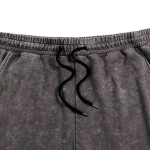 2026 Summer Heavyweight Washed Canvas Mid Waist Drawstring Closure <b>Quick</b> <b>Dry</b> <b>Shorts</b> 100% Cotton Streetwear Vintage Acid Wash Men - Product Image 5