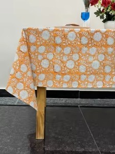 Cotton Farmhouse Decor Floral Custom Size Square/Rectangle <b>Tablecloth</b> Premium Quality Handmade Modern Wedding Theme Dinner Table - Product Image 4