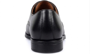 Chaussures habillées Oxford en cuir véritable à bout pointu, à lacets, couleur unie, pour le bureau et la carrière, toutes saisons, semelle extérieure en caoutchouc - Product Image 3