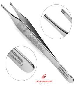 Pince à tissus Adson Brown, pince chirurgicale à pouce, instrument médical en acier inoxydable, pince chirurgicale de précision - Product Image 1