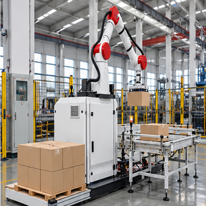 Tour de signalisation moteur PLC pour robot de palettisation collaboratif blanc KM PACK, 5-6 cartons/min, pour ligne d'emballage automatisée de produits alimentaires et de boissons - Product Image 5