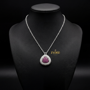 สร้อยคอเงินแท้ 925 ประดับเพชรชมพูระยิบระยับ ดีไซน์ดอกไม้หรูหรา เหมาะสำหรับงานแต่งงานและงานเลี้ยง  สำหรับผู้หญิง - Product Image 5