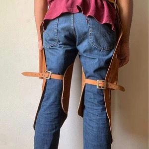 Chaps de ferrier professionnel en cuir robuste, réglables, pour le sablage et la protection des sabots, protection pour le travail de sablage - Product Image 4