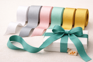 Cinta de Grosgrain de Primera Calidad de 38 mm, Color Verde Azulado, Texturizada, 100% Poliéster, Resistente a la Contracción, de Neelkamal Industries, para Prendas y Manualidades - Product Image 4