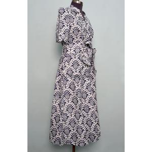 Women's Handmade Kangura Indian Modern Floral Digital Printed Cotton Eco-Friendly Lace Breathable Button Midi A-Line Summer - Product Image 1