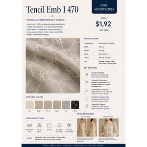 ผ้าปักลายเทนเซล 470 - Product Image 3