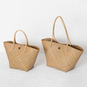Sacs cabas en jonc de mer pour femmes, sacs de courses réutilisables, sacs à main en jonc de mer tressé, prix de gros - Product Image 5