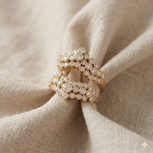 แหวนหมั้นเพชรเม็ดเล็กทรงคลัสเตอร์ ดีไซน์หรูหราทันสมัยสำหรับผู้หญิง ชุบทองคำขาว 925 ประดับเพชรแล็บโกรว์ สำหรับงานแต่งงาน งานหมั้น หรือเป็นแหวนแทนคำมั่นสัญญา - Product Image 2