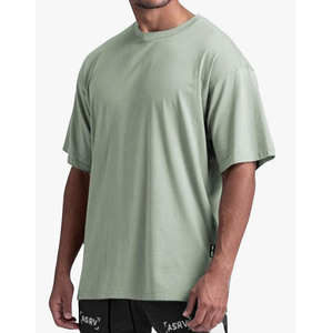 Camiseta Extra Grande de Alta Calidad 100% Algodón Orgánico 190gsm para Hombre, Corte Cuadrado con Hombros Caídos, Diseño Liso, de Bangladesh - Product Image 1