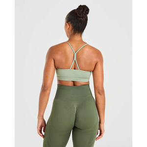 Soutien-gorge de sport respirant personnalisé avec bretelles fines centralisées et maintien élevé, dernière collection pour femmes, service OEM personnalisé - Product Image 2