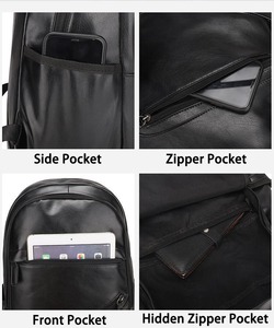 Nouveau sac à dos en cuir PU pour homme, tendance mode, sac à dos de loisirs en plein air, sac pour ordinateur portable, sac pour homme - Product Image 5