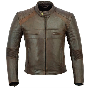 Chaqueta de Motocicleta de Cuero Elegante, Prenda Exterior Protectora y Duradera, Cómoda para Conducir, Moda Diaria, Anti-UV, Transpirable - Product Image 4
