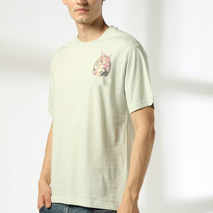 Men's Cream Short Sleeve <b>T</b>-Shirt O-Neck Regular Fit Printed <b>Back</b> Design Casual Style With Pattern Men's <b>T</b>-Shirt - Product Image 4