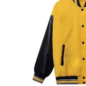 Chaquetas Varsity Letterman Personalizadas de Alta Calidad, Cuerpo de Lana, Mangas de Cuero Genuino, Ropa de Invierno, Chaqueta Elegante para Hombre - Product Image 5