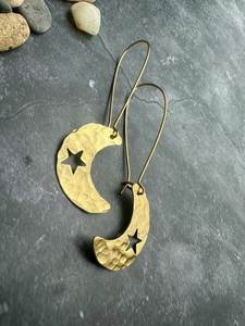 Customized <b>Dangle</b> Brass Drop <b>Earring</b> Vintage Hoop For Wedding Festive Party Trendy Women Ethnic Fashion Jewelry Statement - Product Image 3