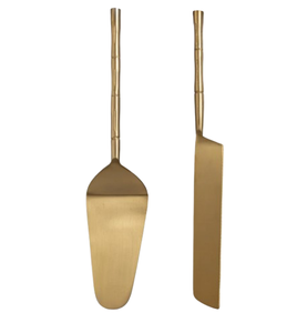 Modern Finished Stainless Steel Pizza Cream Gold Finished Cake Shovel Knife Fork Spoon <b>Set</b> <b>Baking</b> Tools Cake Server - Product Image 4