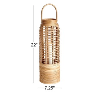 <b>Lantern</b> Style <b>Rattan</b> Candle Holder Handmade Woven <b>Lantern</b> For Home Decor Table Centerpiece And Event Rustic Boho Decor - Product Image 6