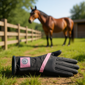 Custom TM STARTECH Summer <b>Equestrian</b> Dressage Horse Riding Gloves Breathable Ventilation Mesh Digital Synthetic Leather Hook - Product Image 1