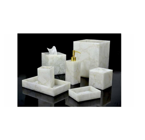 Ensemble de salle de bain en résine solide, design unique, accessoires de salle de bain de bonne qualité, article de décoration intérieure, fabriqué en Inde - Product Image 2