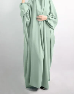 ชุดเดรสสำหรับละหมาดของชาวมุสลิมสำหรับผู้หญิง ฮิญาบ อบายะ ฮู้ดคลุมศีรษะ คิมา ยาว สำหรับวันอีด นิقاب รอมฎอน ผ้าสีพื้น ทรงหลวม สวมใส่สบาย - Product Image 4