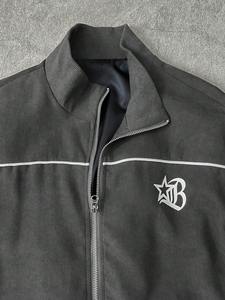 Survêtement Streetrush pour homme, imprimé uni, col contrasté, cordon de serrage, manches longues, polyester/nylon, léger, logo personnalisé - Product Image 5