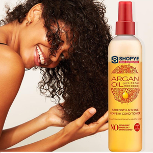 Acondicionador Capilar sin Enjuague con Aceite de Argán de Marca Privada CAITU, Fuerza y Brillo para Cabello Rizado Africano, Fórmula Líquida Hidratante - Product Image 1