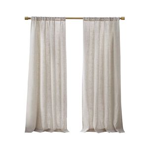 Pannello per tende con filtro luce in lino coppia 2 pz mantovane eleganti tende e mantovane - Product Image 3