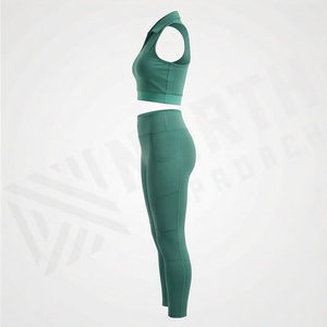 Conjunto de Yoga para Mujer de Alta Calidad en Oferta, Material Spandex y Poliéster, Diseño Único, Ropa Deportiva, Ropa de Entrenamiento - Product Image 3
