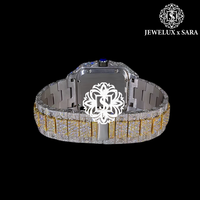 Montre unisexe haut de gamme à cadran antique, mouvement mécanique automatique ETA, diamant Moissanite VVS, boîtier 41 mm en acier inoxydable