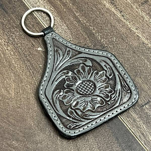 Aryan Exports 2026 New Latest Sale Tooled Leather Brown <b>Key</b> Chain Genuine Leather <b>Ring</b> <b>Key</b> Holder <b>Accessory</b> For Home Office Gift - Product Image 4