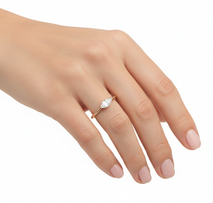 Anillo de Compromiso de Oro Rosa Sólido de 14K/18K con Diamante Marquise Creado en Laboratorio, Certificado por IGI, Anillo Fino para Uso Diario, Venta al Por Mayor - Product Image 5