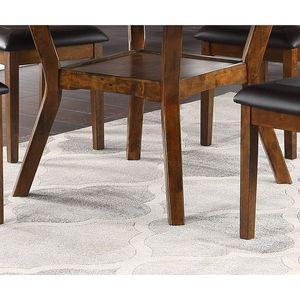 Tavolo da Pranzo Rotondo in MDF con Legno di Noce e Gomma con Ripiani, 1 Pezzo, Arredamento per Uso Domestico - Product Image 4