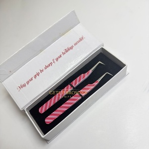 Pince à épiler pour cils GETUP BROSONS IMPEX 90 degrés, pointe lisse, acier inoxydable, antimagnétique, antistatique, préhension fine et parfaite, 10 mm - Product Image 4