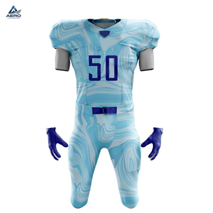Conjunto de Uniforme de Fútbol Americano AERO, 100% Poliéster, Impresión Sublimada, Absorbe la Humedad, Manga Corta Ajustada, Cuello en V, para Hombre Adulto - Product Image 1