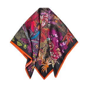 Foulard carré de luxe en soie de mûrier pour femme, imprimé sur mesure, pour le cou et la tête, vente en gros, conception personnalisée OEM - Product Image 2