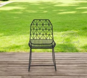 Silla Clásica con Detalles Metálicos Dorados, Diseño Artístico de Alambre, Asiento Ligero y Duradero para Sala de Estar, Dormitorio, Cafetería e Interiores de Lujo - Product Image 5