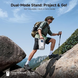 โปรเจคเตอร์ 4K สำหรับภายนอกอาคาร พร้อม WiFi และบลูทูธ, โปรเจคเตอร์ออโต้โฟกัสพร้อมขาตั้งแบบสองโหมด, โปรเจคเตอร์พกพาอัจฉริยะพร้อม Netflix - Product Image 5