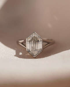 IGI/GIA Lab Grown Vintage 14k or blanc mariage/bague de fiançailles coupe diamant unisexe Fine bague pour anniversaire et cadeau de fête - Product Image 1