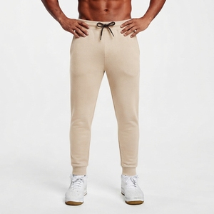 Pantalon de jogging noir pour homme, taille élastique avec cordon de serrage, décontracté, pour la gym et la détente, 100 % coton, tricoté mi-lourd, idéal pour l'automne - Product Image 3