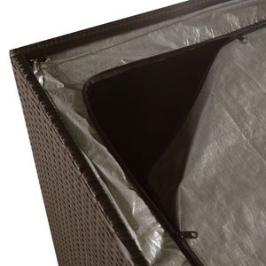 Scatola portaoggetti in Poly Rattan marrone 59 "x 39.4" x 39.4" - Product Image 5