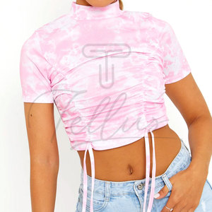 2026 Unique Style Women Crop Tops Cheap Price Women's Breathable Crop Top Simple Solid <b>Colour</b> High Quality Crop Tops For Women - Product Image 2