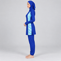 Ensemble Burkini Modeste 3 Pièces Personnalisé pour Femme, Tenue de Sport avec Poches, Ensemble de Gym Musulman à Séchage Rapide