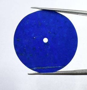 Cadran de montre en pierre précieuse Lapis Lazuli bleu royal naturel, 28,50 mm x 0,60 mm, pierre ronde, cadran de montre, pierres précieuses du Rajasthan, vente en gros - Product Image 3